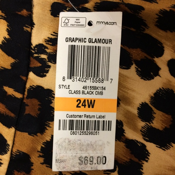 Charter Club Graphic Glamour Cheetah Shirt - Picture 7 of 8